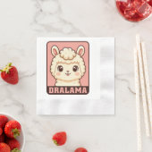 Süße Llama-Illustrationsdesign Serviette (Beispiel)