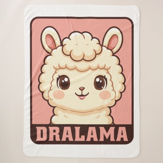 Süße Llama-Illustrationsdesign Sherpadecke (Vorderseite)