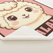 Süße Llama-Illustrationsdesign Sherpadecke (3/4)