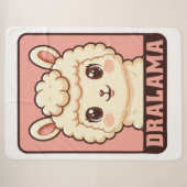 Süße Llama-Illustrationsdesign Sherpadecke (Vorderseite (Horizontal))