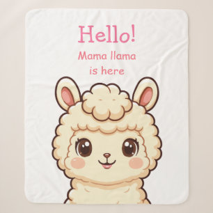 Süße Llama-Illustrationsdesign Sherpadecke