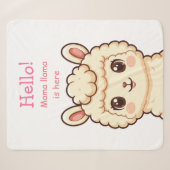 Süße Llama-Illustrationsdesign Sherpadecke (Vorderseite (Horizontal))
