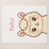 Süße Llama-Illustrationsdesign Sherpadecke (Vorderseite (Horizontal))