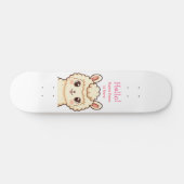 Süße Llama-Illustrationsdesign Skateboard (Horizontal)