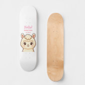 Süße Llama-Illustrationsdesign Skateboard (Vorderseite)