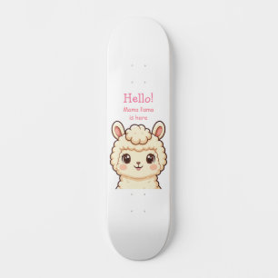 Süße Llama-Illustrationsdesign Skateboard