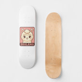 Süße Llama-Illustrationsdesign Skateboard (Vorderseite)