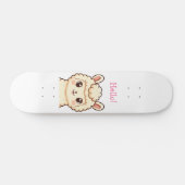 Süße Llama-Illustrationsdesign Skateboard (Horizontal)