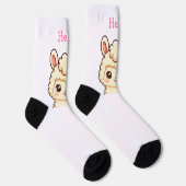 Süße Llama-Illustrationsdesign Socken (Rechts)