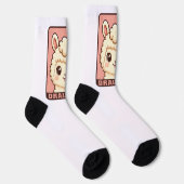 Süße Llama-Illustrationsdesign Socken (Rechts)