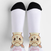Süße Llama-Illustrationsdesign Socken (Oben)