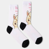 Süße Llama-Illustrationsdesign Socken (Rechts)