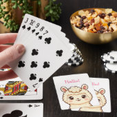 Süße Llama-Illustrationsdesign Spielkarten (In Situ)