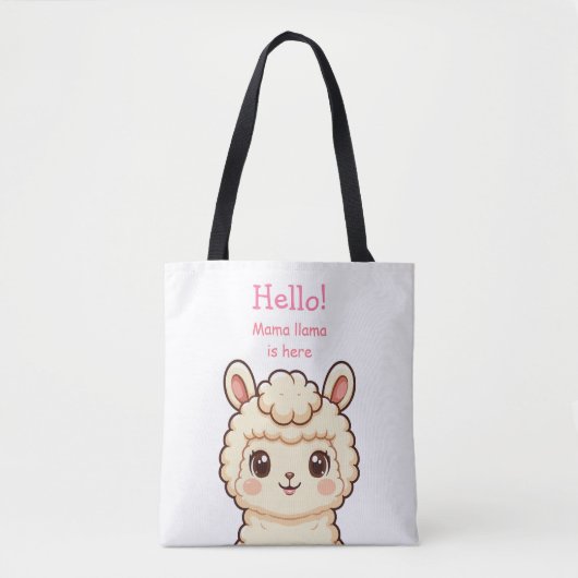 Süße Llama-Illustrationsdesign Tasche (Vorderseite)