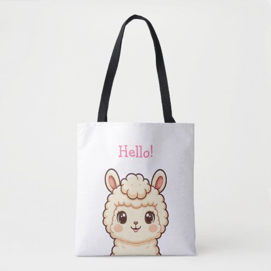 Süße Llama-Illustrationsdesign Tasche (Vorderseite)