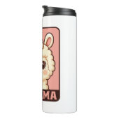 Süße Llama-Illustrationsdesign Thermosbecher (Nach rechts gedreht)