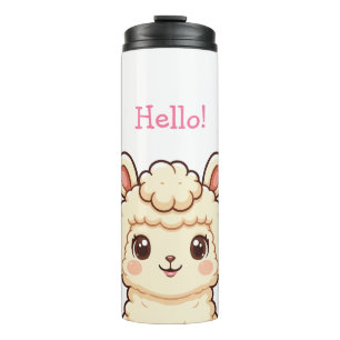 Süße Llama-Illustrationsdesign Thermosbecher