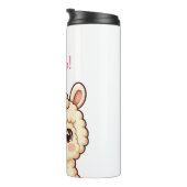 Süße Llama-Illustrationsdesign Thermosbecher (Nach rechts gedreht)