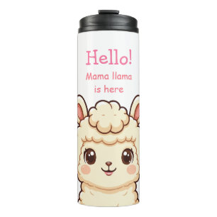 Süße Llama-Illustrationsdesign Thermosbecher