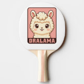 Süße Llama-Illustrationsdesign Tischtennis Schläger (Rückseite)
