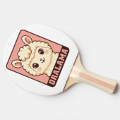 Süße Llama-Illustrationsdesign Tischtennis Schläger (Seitenansicht)