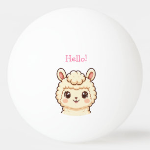 Süße Llama-Illustrationsdesign Tischtennisball