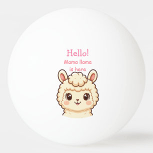 Süße Llama-Illustrationsdesign Tischtennisball
