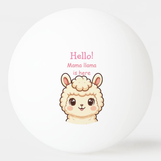 Süße Llama-Illustrationsdesign Tischtennisball (Vorderseite)