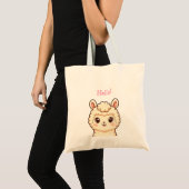 Süße Llama-Illustrationsdesign Tragetasche (Vorderseite (Produkt))