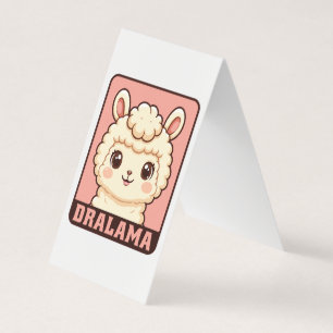 Süße Llama-Illustrationsdesign Visitenkarten