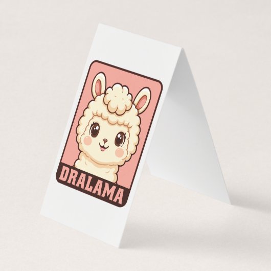 Süße Llama-Illustrationsdesign Visitenkarten (Vorderseite)