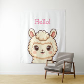 Süße Llama-Illustrationsdesign Wandteppich (Beispiel)