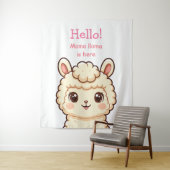Süße Llama-Illustrationsdesign Wandteppich (Beispiel)