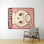 Süße Llama-Illustrationsdesign Wandteppich (Beispiel (Horizontal))