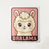 Süße Llama-Illustrationsdesign Wandteppich (Vorderseite)