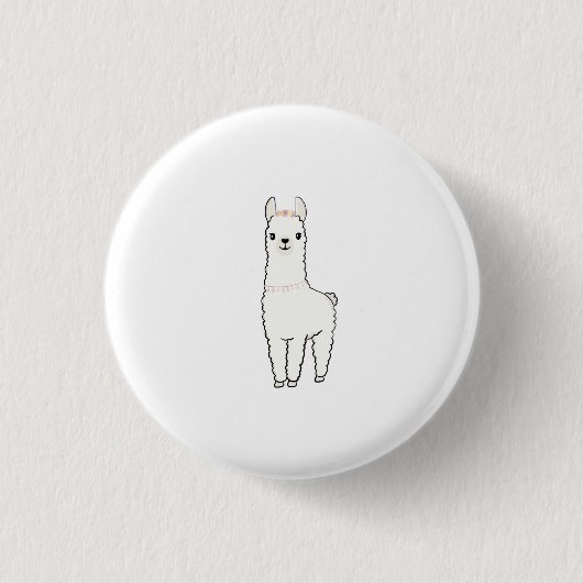 Süße Llama-Karte Button (Vorderseite)