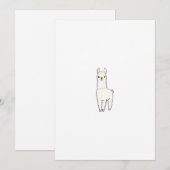 Süße Llama-Themen Einladung (Vorne/Hinten)