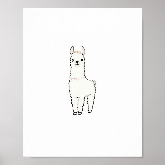Süße Llama-Themen Poster (Vorne)