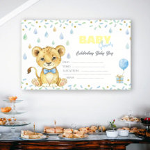 Süße Löwen-Baby-Shower-Einladung – Personalisiert 