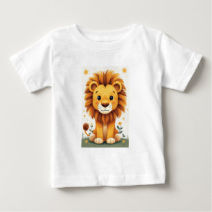 Süße Löwen-Kinderzimmer-Wandkunst Dschungel Baby T-shirt