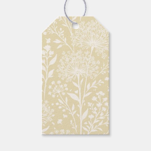 Süße Löwenzahn-Neutral - Goldenes Weizenfeld Geschenkanhänger (Vorderseite)