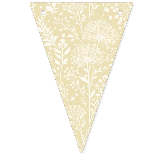 Süße Löwenzahn-Neutral - Goldenes Weizenfeld Wimpelkette (Erste Fahne)