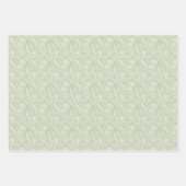 Süße Löwenzahn Neutral - Sanftes Oliven Grün Geschenkpapier Set (Vorderseite 3)