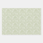 Süße Löwenzahn Neutral - Sanftes Oliven Grün Geschenkpapier Set (Vorderseite 2)