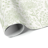 Süße Löwenzahn Sanfte Olive - Neutral Geschenkpapier (Rolleneckpunkt)