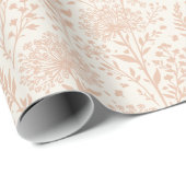 Süße Löwenzahn-Warme Aprikose - Neutral Geschenkpapier (Rolleneckpunkt)