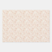 Süße Löwenzahn-Warme Aprikose - Neutral Geschenkpapier Set (Vorderseite 2)