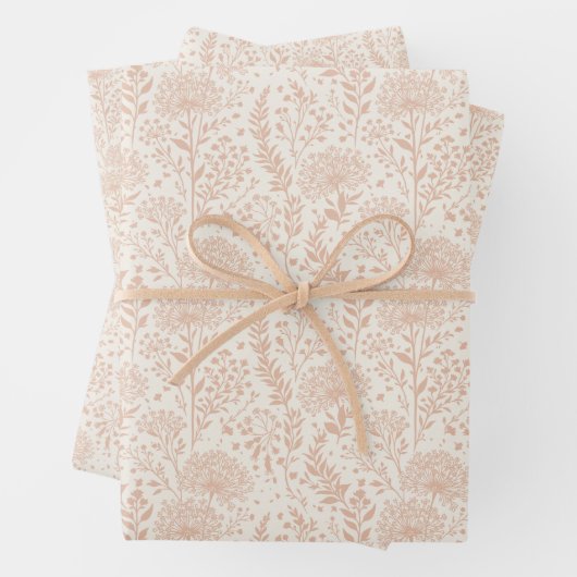 Süße Löwenzahn-Warme Aprikose - Neutral Geschenkpapier Set (Beispiel)