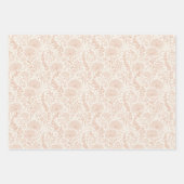 Süße Löwenzahn-Warme Aprikose - Neutral Geschenkpapier Set (Vorderseite)