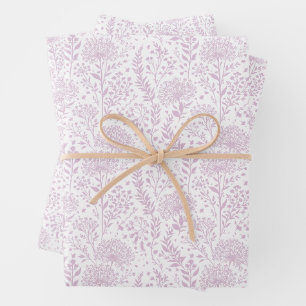 Süße Löwenzahn-Warme Flieder - Neutral Geschenkpapier Set